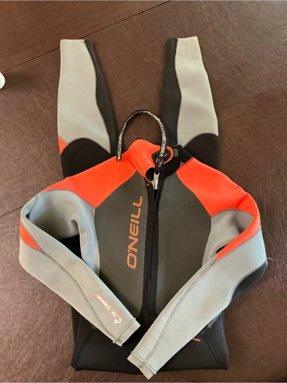 O'Neill Kids' Black Gray Orange One-Piece Wetsuit